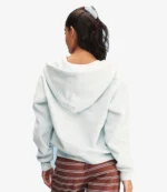 Parke Monochrome Varsity Fleece Zip-Up Light Blue & Grey Hoodie 2026 For Unisex