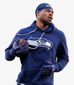 Seattle Seahawks 2025 Nike Navy Sideline Pullover Hoodie For Unisex