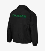 The Wild Collective Black Oregon Ducks Coaches Full-Snap Jacket For Unisex