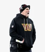 Washington Commanders Coach Dan Quinn 2025-26 Nike Sideline Pullover Black Fleece Hoodie For Unisex