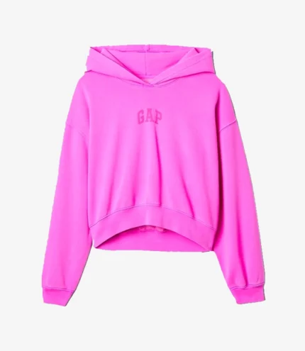 Unisex Vintage Hot Gap Pink Pullover Hoodie