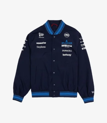 Unisex Williams F1 Team Navy Varsity Jacket by New Era x Atlassian