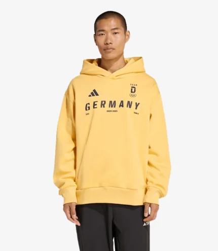 Unisex Winter Olympics 2026 Adidas Team Germany Fleece Pullover Hoodie In Yellow