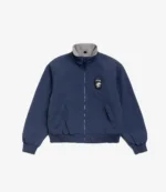 Unisex 2026 Stussy Navy Blue Polar Fleece Lined Jacket