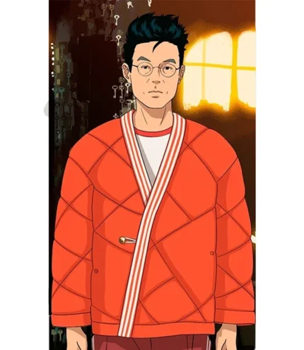 Unisex Adidas Orange Clot Wrap Puffer Jacket by Edison Chen