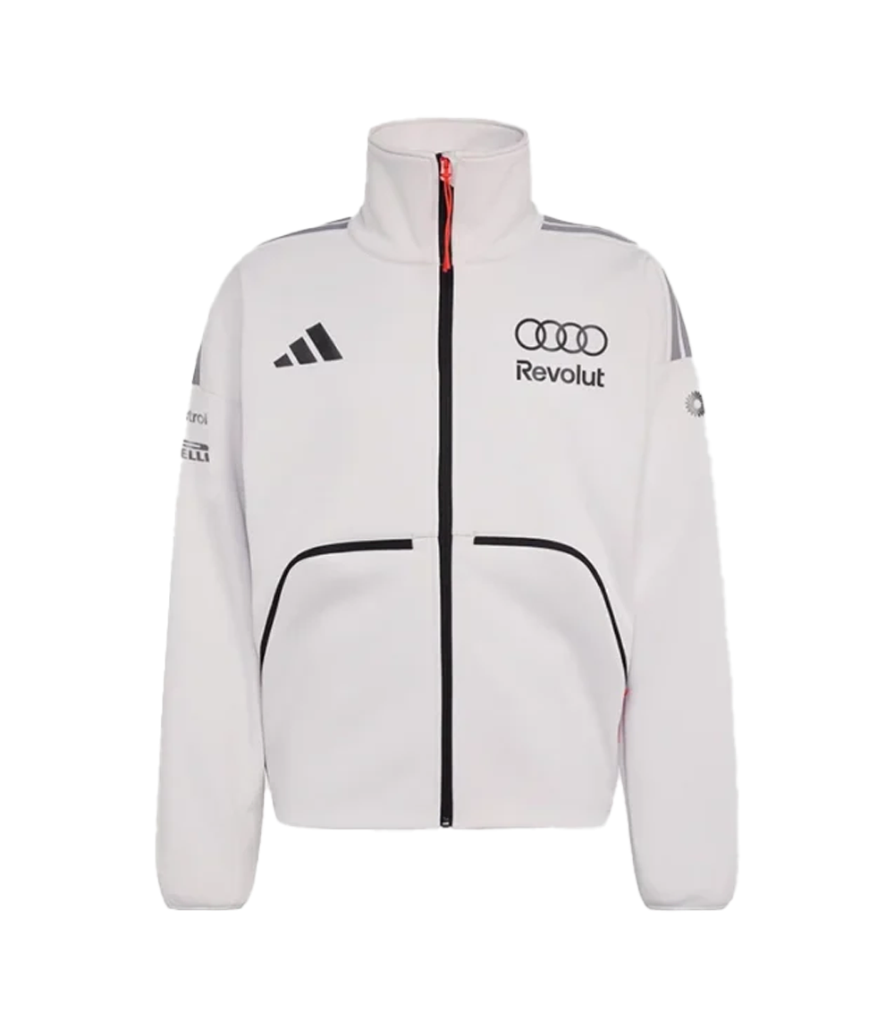 Adidas x Audi Revolut F1 Team Engineers & Marketing White Fleece Track Jacket Unisex Adidas x Audi Revolut F1 Team Engineers & Marketing White Fleece Track Jacket
