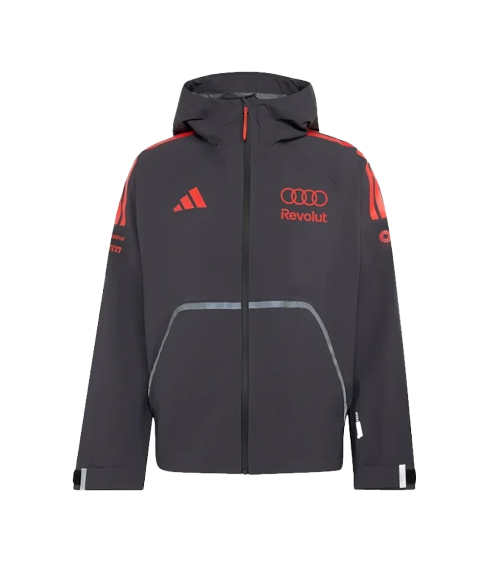 Adidas x Audi Revolut F1 Team Mechanics Hooded Full-Zip Rain Jacket Unisex Adidas x Audi Revolut F1 Team Mechanics Hooded Full-Zip Rain Jacket