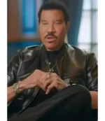 Unisex American Idol 2026 Lionel Richie Black Leather Bomber Jacket
