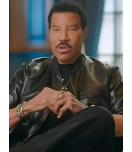 Unisex American Idol 2026 Lionel Richie Black Leather Bomber Jacket