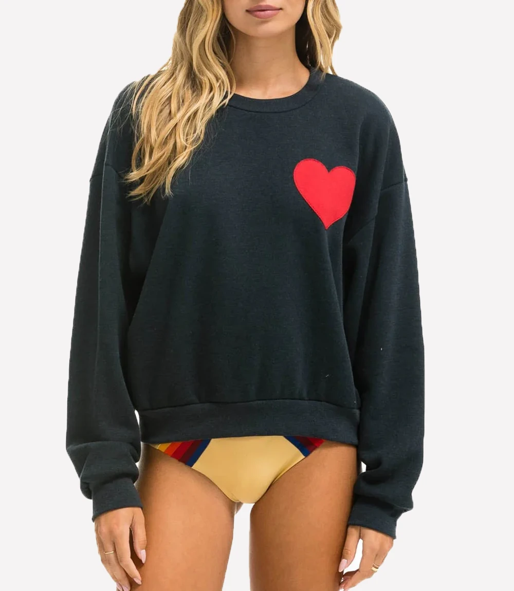 Aviator Nation Heart Valentin Sweatshirt Aviator Nation Heart Sweatshirt