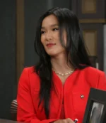 Unisex Beyond the Gates S02 Caroline Lee Ellie Wang Red Jacket