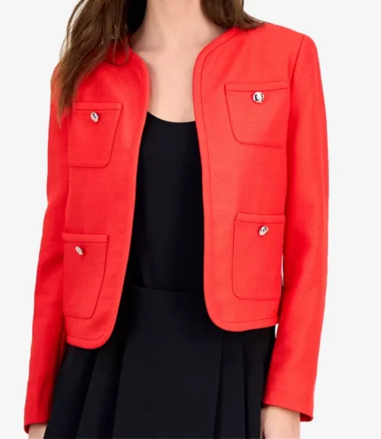 Beyond the Gates S02 Caroline Lee Ellie Wang Red Jacket