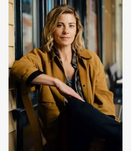 Brooke Satchwell Dear Life 2026 Lillian Vandenberg Brown Suede Leather Jacket