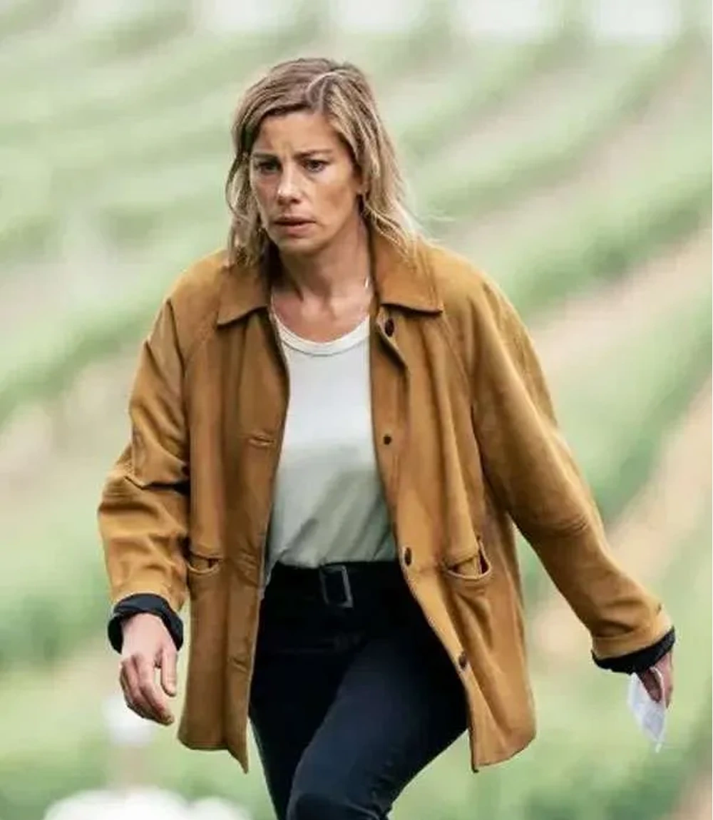 Brooke Satchwell Dear Life 2026 Lillian Vandenberg Brown Suede Leather Jacket Unisex Brooke Satchwell Dear Life 2026 Lillian Vandenberg Brown Suede Leather Jacket