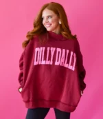 Dilly Dally Mock Neck Sweatshirt