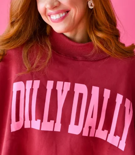 Dilly Dally Mock Neck Sweatshirt New