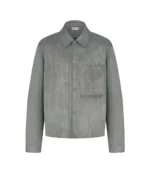Dior Blouson Grey Suede Jacket For Unisex
