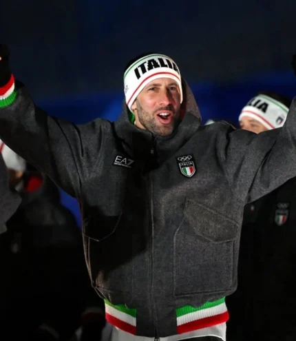 Unisex EA7 Emporio Armani Team Italy Milano Cortina 2026 Winter Olympics Opening Ceremony Bomber Jacket