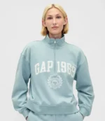 GAP VintageSoft 1969 Logo Half-Zip Sweatshirt For Women