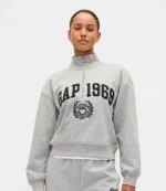 GAP VintageSoft 1969 Half-Zip Sweatshirt For Womens