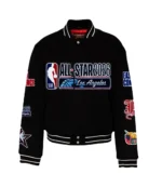 Jeff Hamilton NBA All-Star 2026 Black Wool Varsity Jacket For Unisex