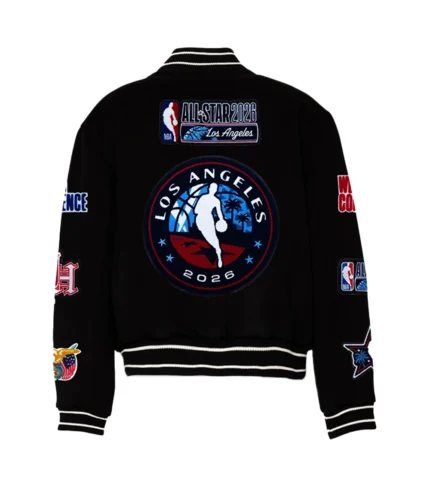 Jeff Hamilton NBA All-Star 2026 Black Wool Varsity Jacket