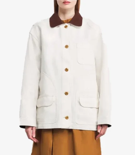 Lily Rabe Shrinking S03 Megan Contrasting White Jacket