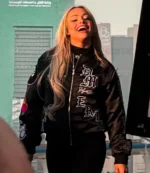 Unisex Liv Morgan Dominik Mysterio Civil Regime Satin Full-Zip Bomber Jacket