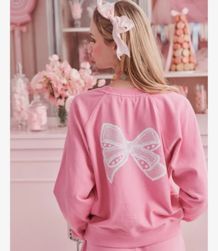 Women's LoveShackFancy x Roller Rabbit Vintage Valentine Classic Crewneck Sweatshirt