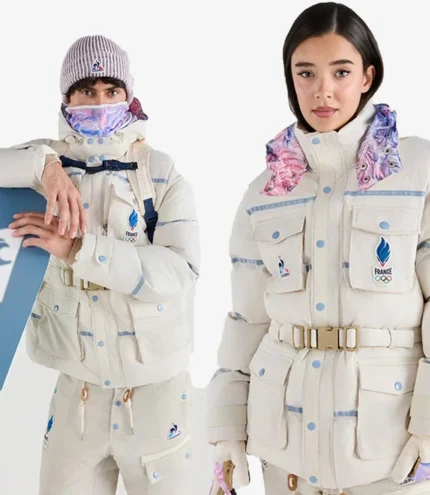 Milano Cortina 2026 Winter Olympics Opening Ceremony Team France Le Coq Sportif Saharan Hooded Puffer Jacket
