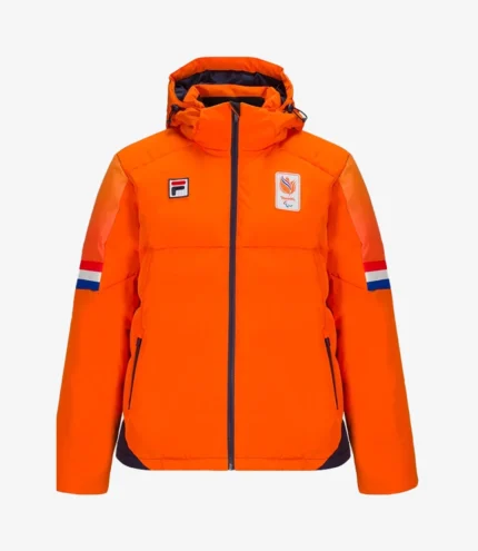 Milano Cortina 2026 Winter Olympics Opening Ceremony Team Netherlands Orange Hooded Jacket
