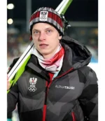 Milano Cortina 2026 Winter Olympics Ski Jumping Event Team Austria Grey Hooded Jacket