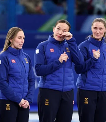 Unisex Milano Cortina 2026 Winter Olympics Uniqlo Team Sweden Curling Event Puffer Jacket