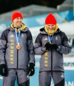 Unisex Milano Cortina Adidas Team Germany 2026 Winter Olympics Opening Ceremony Hooded Grey Jacket