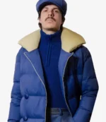 Unisex Milano Cortina Paralympic Games 2026 Winter Olympics Victory Ceremony Blue Quilted Puffer Coat