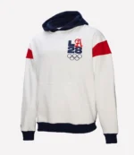 White LA28 French Terry Hoodie