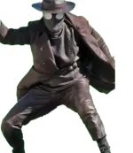 Unisex Nicolas Cage Spider Noir 2026 TV Series Ben Reilly Brown Leather Coat