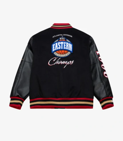 Philadelphia 76ers Black Hardwood Classics 76 Varsity Jacket