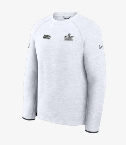 Seattle Seahawks Nike Heather Gray Super Bowl LX Opening Night Tech Fleece Sweatshirt