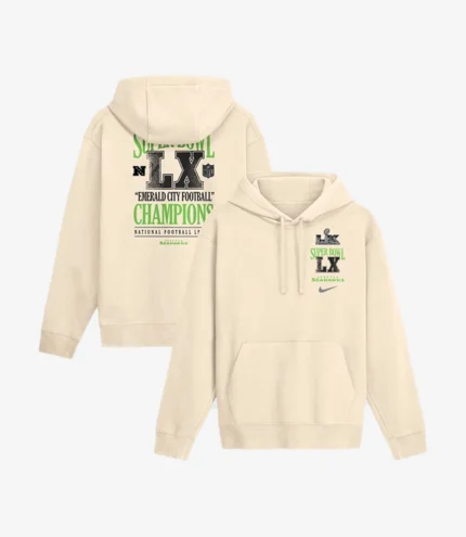 Unisex Seattle Seahawks Nike Super Bowl LX Champions Long Ball Club Fleece Hoodie