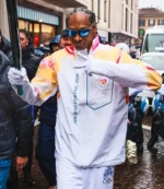 Unisex Snoop Dogg Milano Cortina 2026 Winter Olympics Torchbearer White Full-Zip Jacket