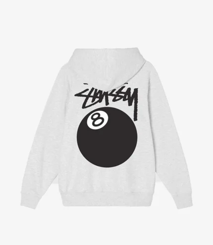 Stussy 8 Ball Grey Hoodie