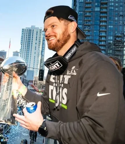 Super Bowl LX Champions Parade Sam Darnold Seattle Seahawks Cut For This Grey Pullover Hoodie