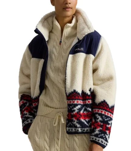 The Today Show 2026 Hoda Kotb Team USA Fair Isle Printed Fleece Jacket