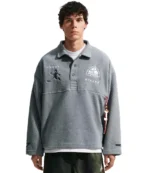 Unisex Travis Scott Cactus Plant Flea Market x Nike ACG Long Sleeve Grey Polo Shirt