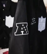 Abercrombie 2026 Pro Bowl Games Black Wool Varsity Jacket with Leather Sleeves For Unisex