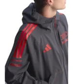 Adidas x Audi Revolut F1 Team Mechanics Hooded Full-Zip Rain Jacket For Unisex