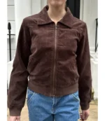 Brandy Melville Brown Stasia Corduroy Jacket For Unisex
