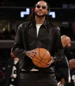 Jersey Retirement Ceremony 2026 Derrick Rose Black Leather Jacket For Unisex