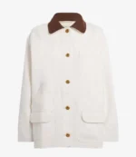 Lily Rabe Shrinking S03 Megan Contrasting White Jacket For Unisex